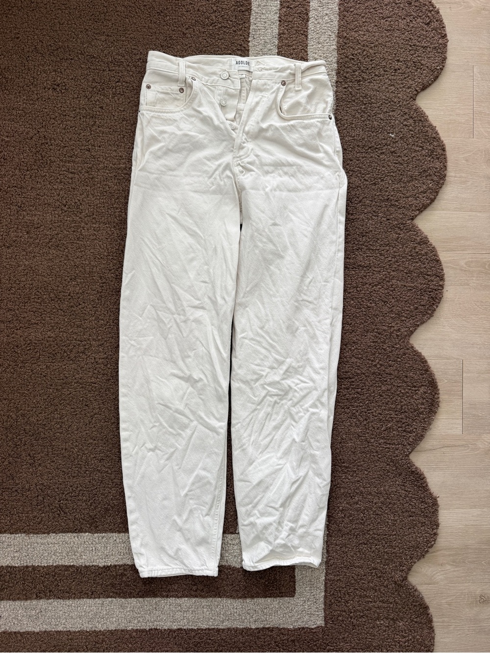 Agolde Off-White Boyfriend Jeans